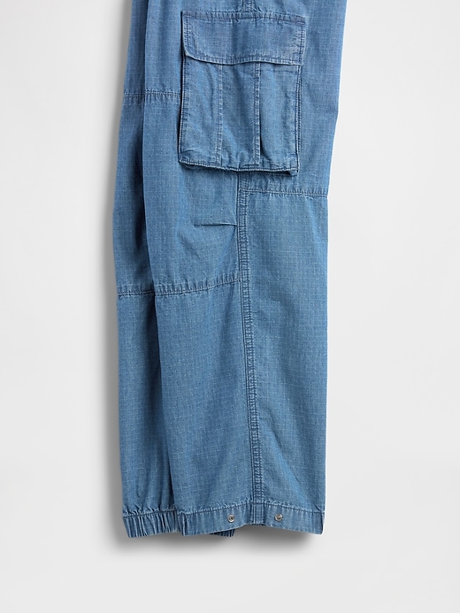 pantaloni cargo larghi in denim per bambini
