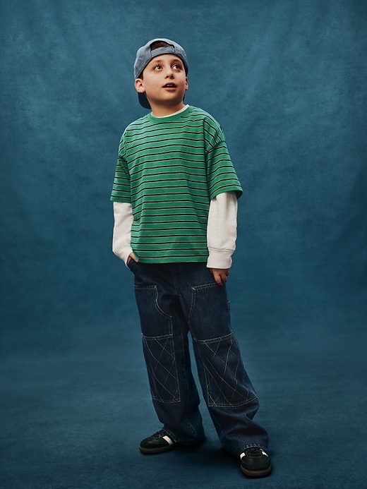 jeans larghi e comodi da carpentiere per bambini