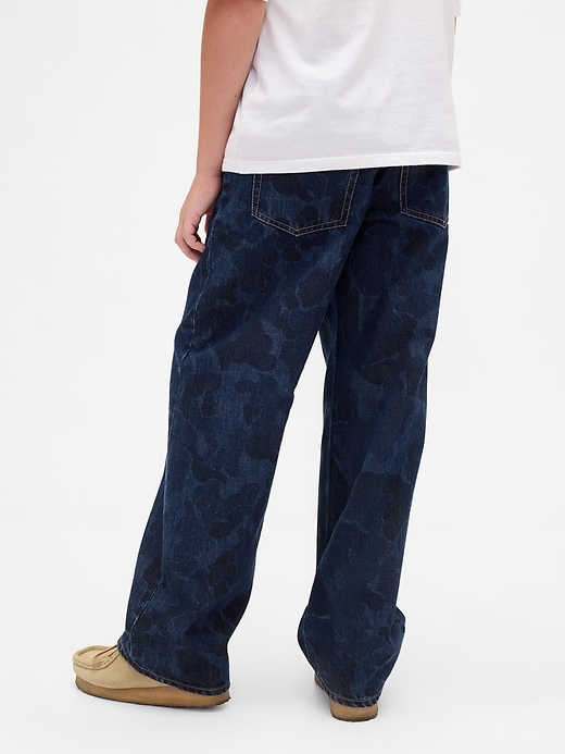 jeans larghi mimetici per bambini