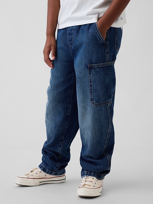 jeans da carpentiere facili e spazzolati per bambini