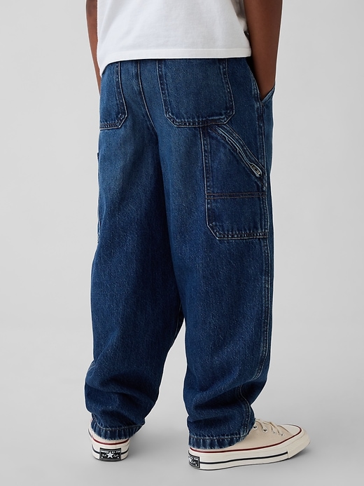 jeans da carpentiere facili e spazzolati per bambini