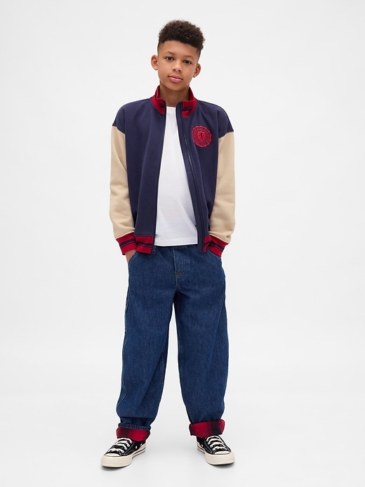 jeans larghi da carpentiere con fodera in flanella di stranger things kids