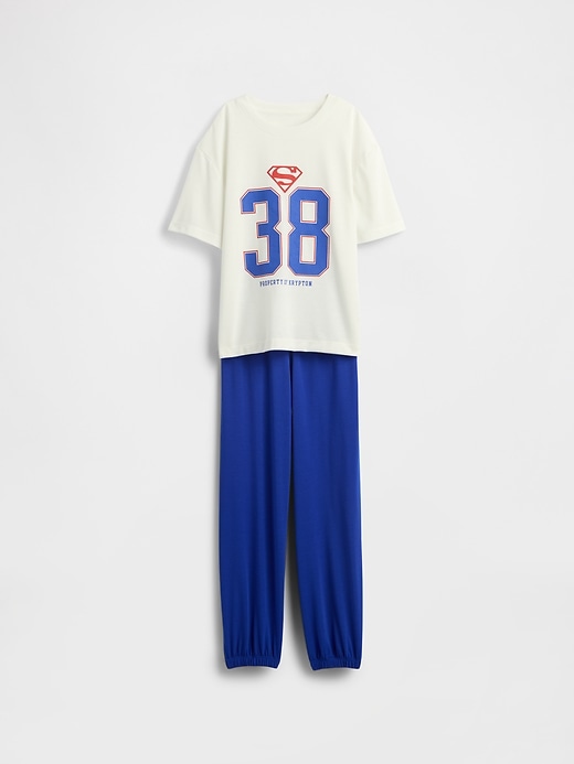 pigiama jogger superman per bambini in tessuto riciclato oversize