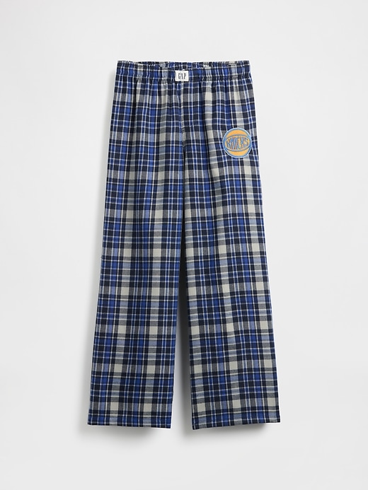 pantaloni del pigiama in flanella riciclata nba new york knicks per bambini