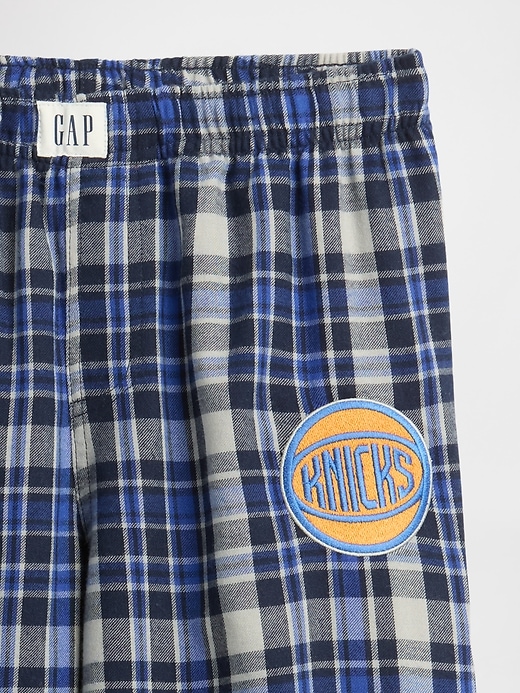 pantaloni del pigiama in flanella riciclata nba new york knicks per bambini