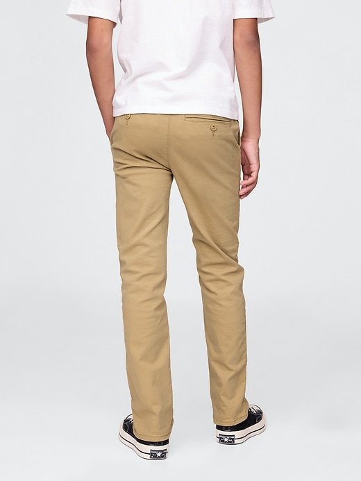 pantaloni cachi elasticizzati dritti per bambini uniformi