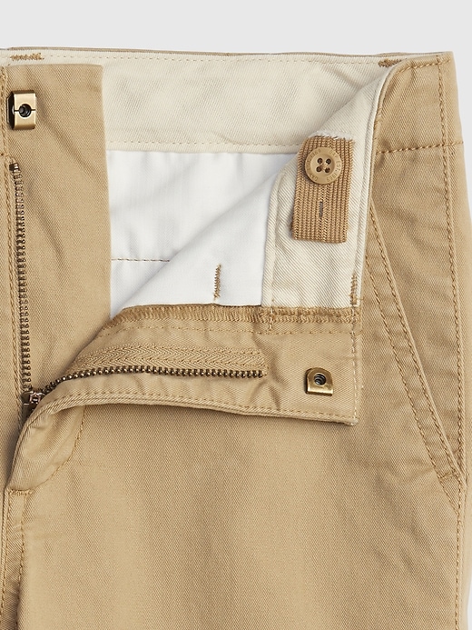 pantaloni cachi elasticizzati dritti per bambini uniformi