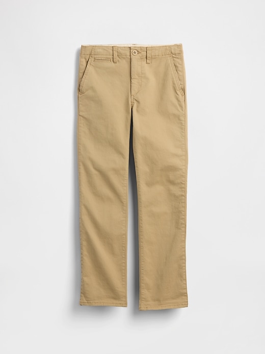 pantaloni cachi elasticizzati dritti per bambini uniformi