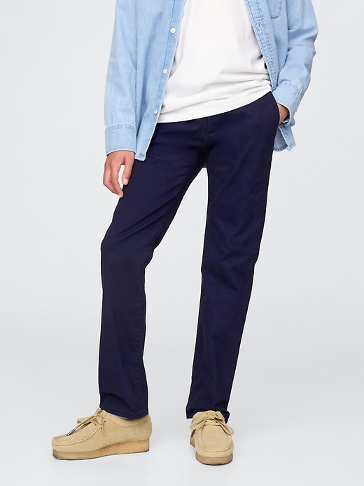 pantaloni cachi elasticizzati dritti per bambini uniformi