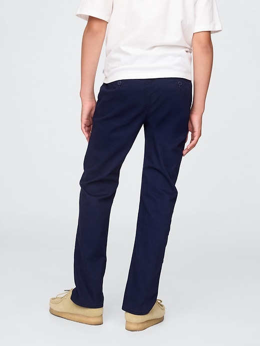 pantaloni cachi elasticizzati dritti per bambini uniformi