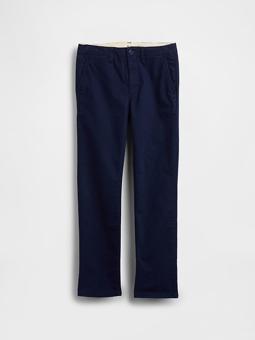 pantaloni cachi elasticizzati dritti per bambini uniformi