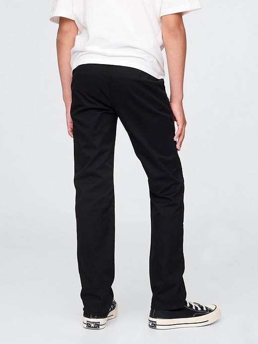 pantaloni cachi elasticizzati dritti per bambini uniformi