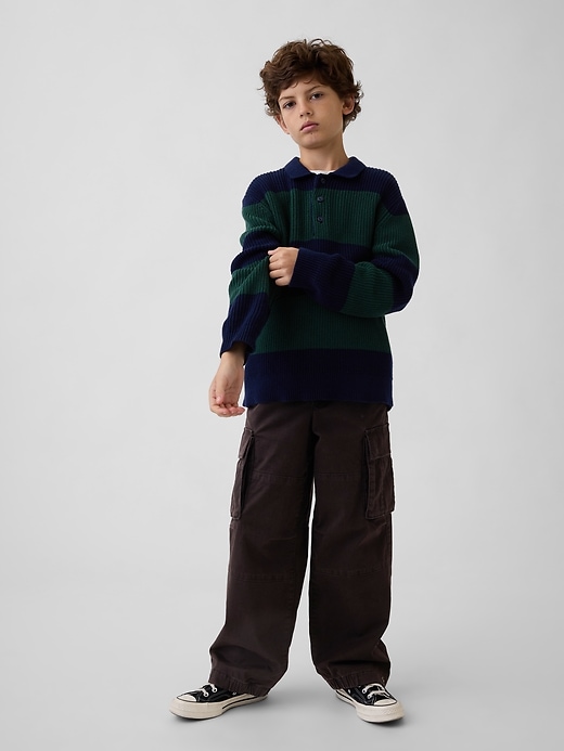 pantaloni cargo foderati in jersey per bambini