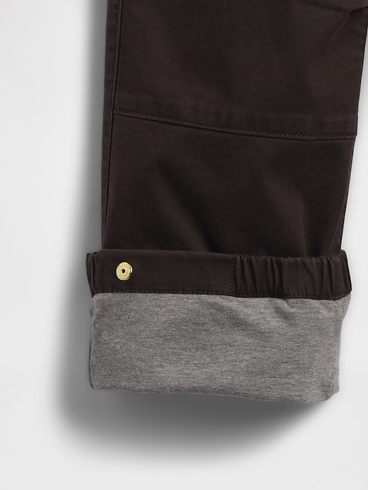 pantaloni cargo foderati in jersey per bambini