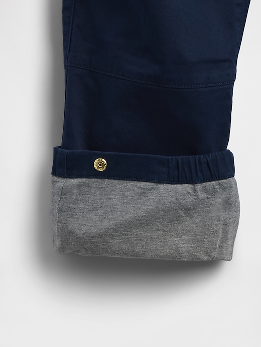 pantaloni cargo foderati in jersey per bambini