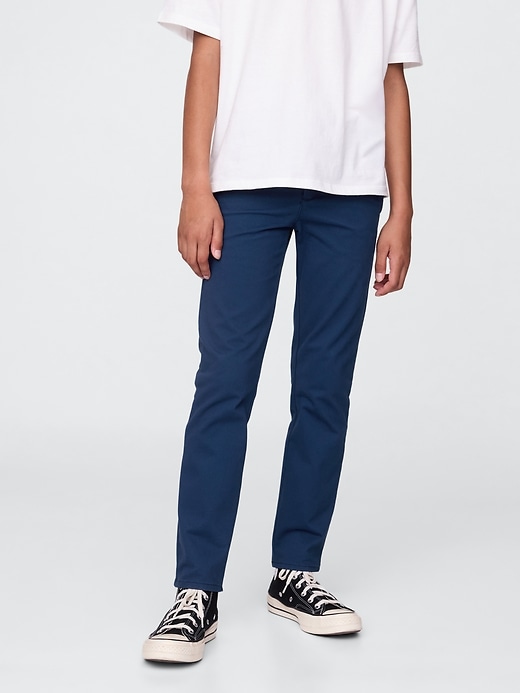 pantaloni skinny color cachi per bambini