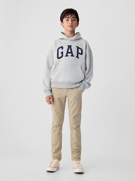 pantaloni skinny color cachi per bambini