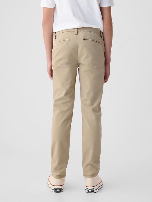 pantaloni skinny color cachi per bambini
