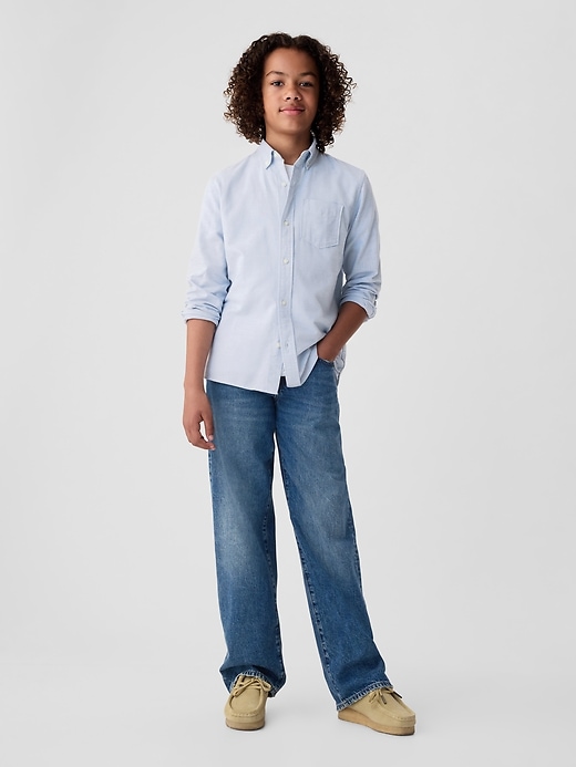 camicia oxford uniforme per bambini