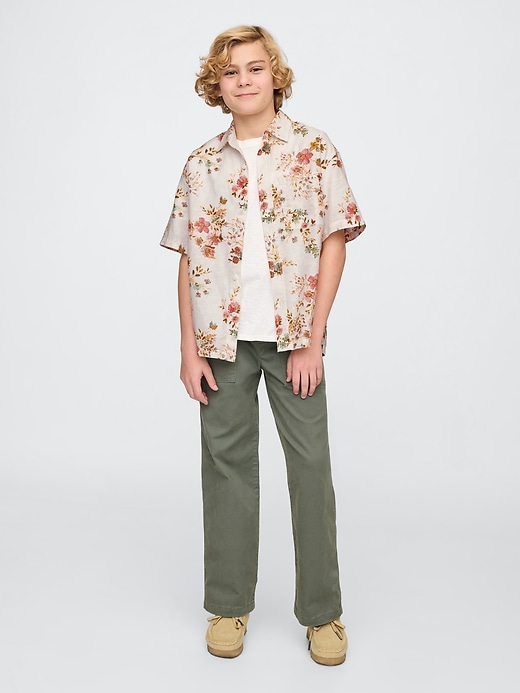 camicia in popeline di cotone biologico per bambini