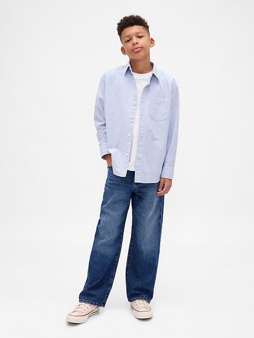 camicia oxford rilassata per bambini