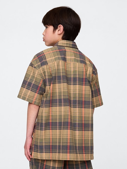 camicia a quadri rilassata per bambini