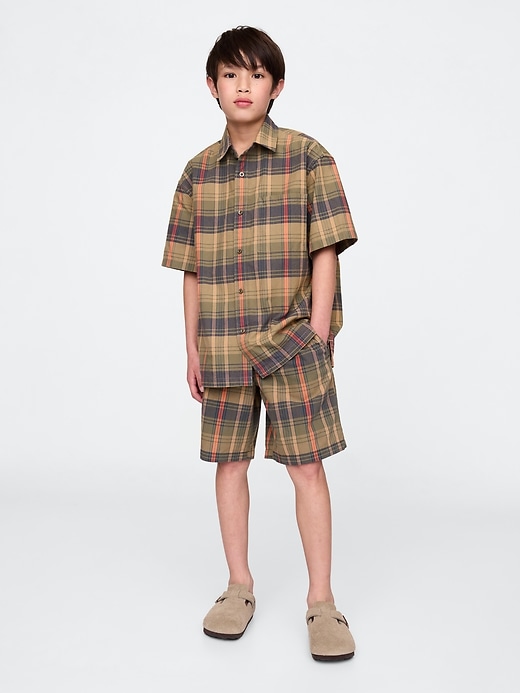camicia a quadri rilassata per bambini