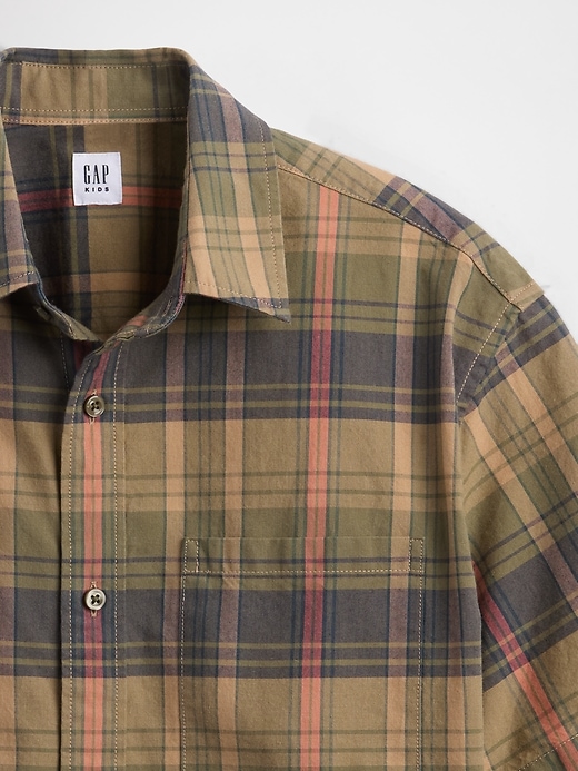 camicia a quadri rilassata per bambini