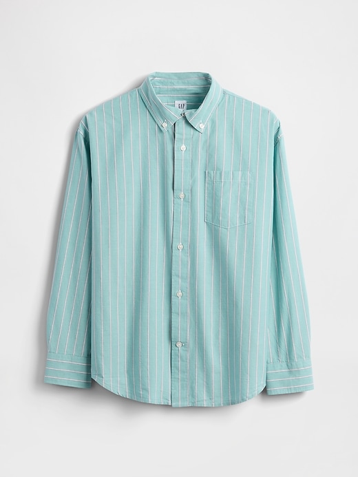 camicia rilassata in popeline di cotone biologico per bambini