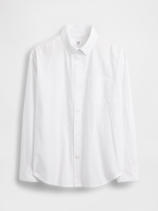 camicia rilassata in popeline di cotone biologico per bambini
