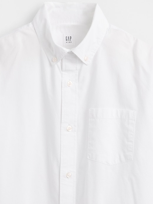 camicia rilassata in popeline di cotone biologico per bambini