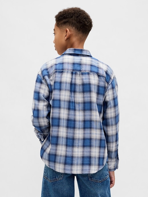 camicia a quadri rilassata per bambini