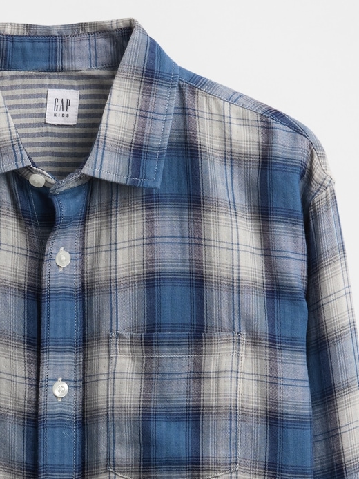camicia a quadri rilassata per bambini