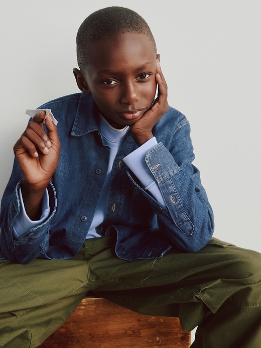 camicia in denim per bambini