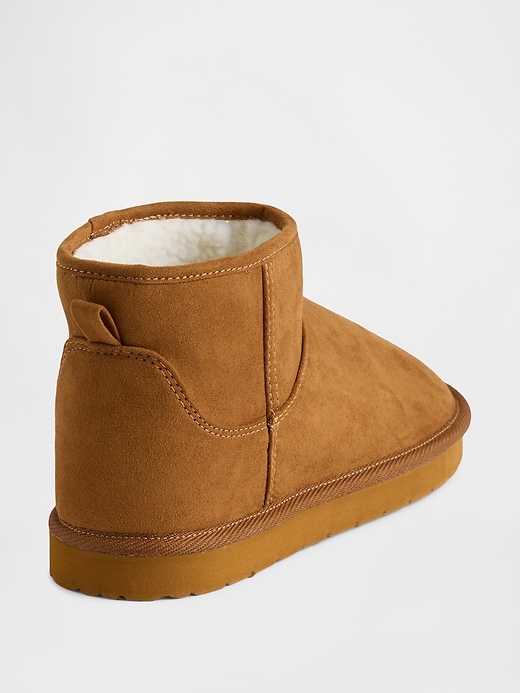 stivali per bambini in pelle scamosciata vegana con fodera in sherpa