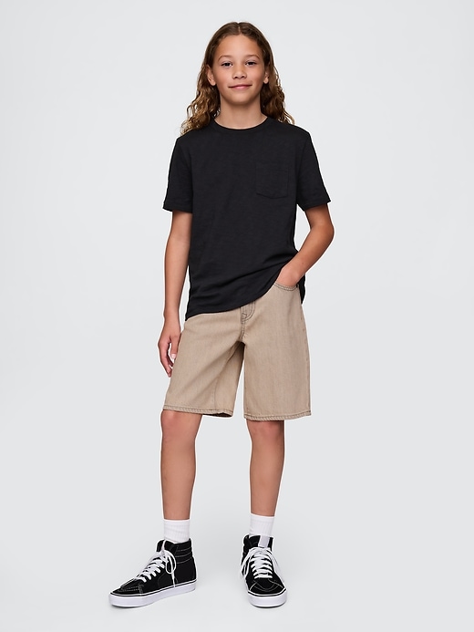 pantaloncini in denim larghi anni 90 per bambini ultrasoft