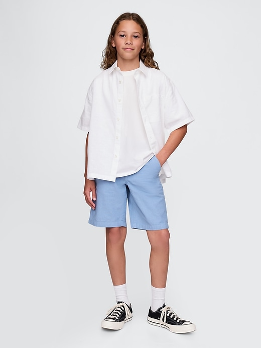 pantaloncini in lino e cotone da 8 per bambini