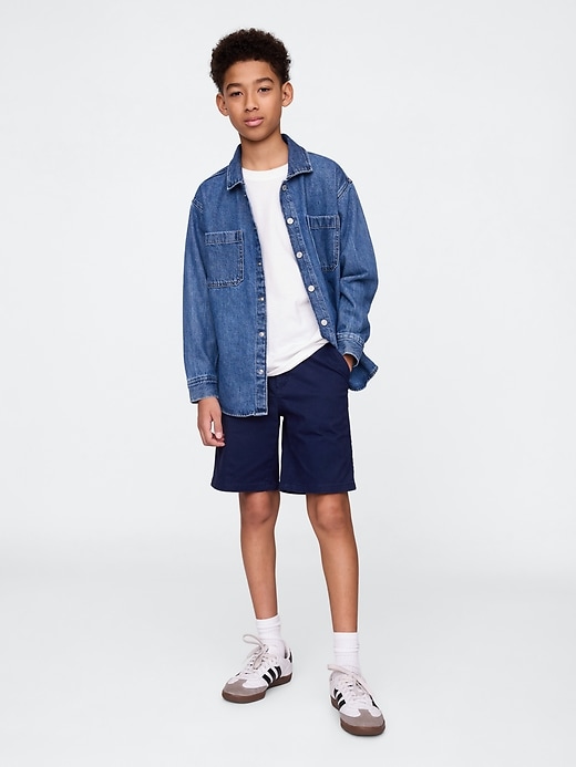 pantaloncini kaki rilassati da 7 per bambini