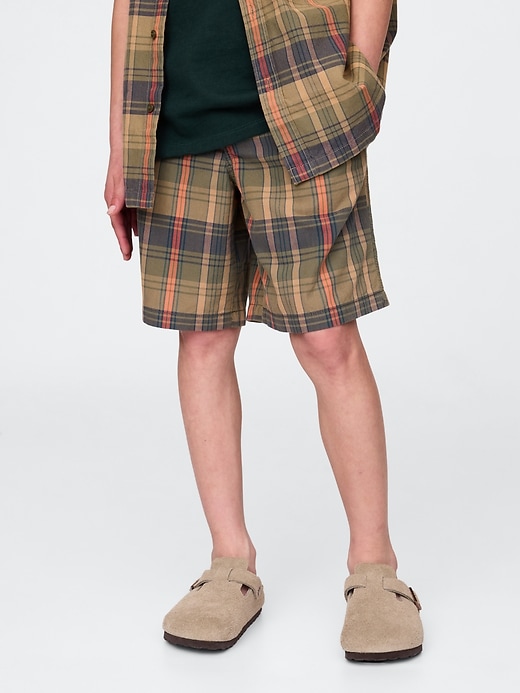 pantaloncini in tela a quadri per bambini
