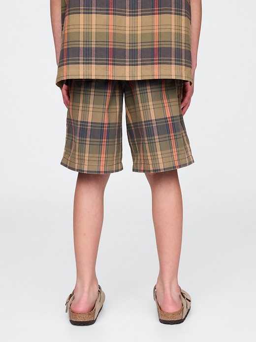pantaloncini in tela a quadri per bambini