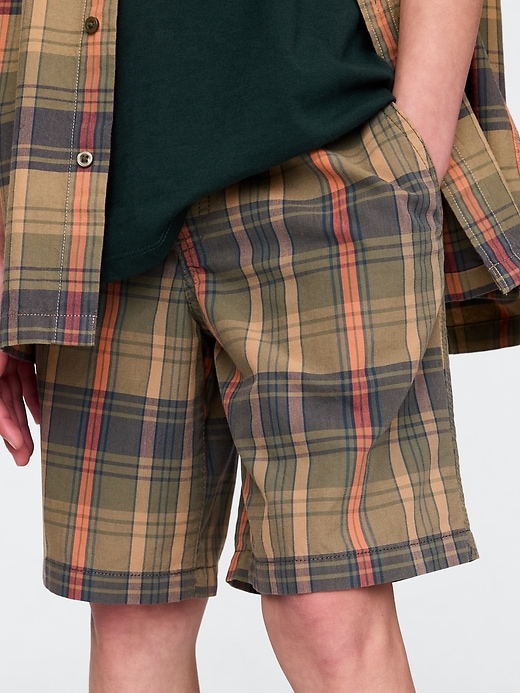 pantaloncini in tela a quadri per bambini