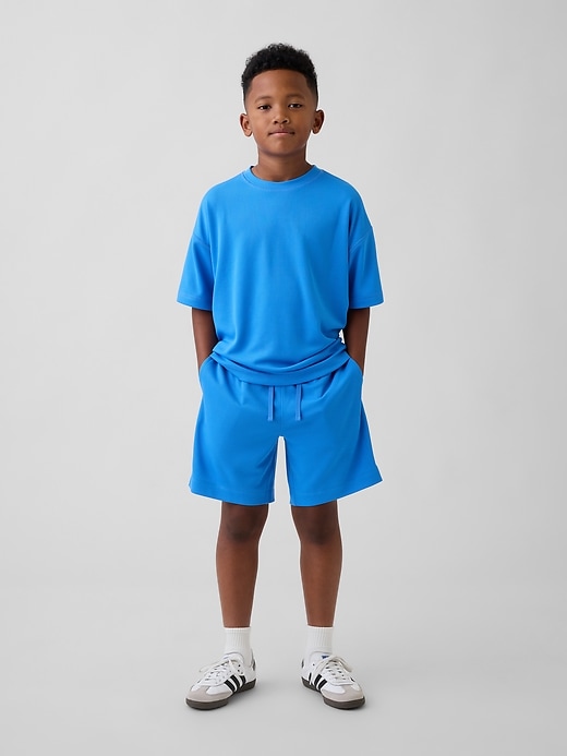pantaloncini in rete riciclata gapfit tech per bambini