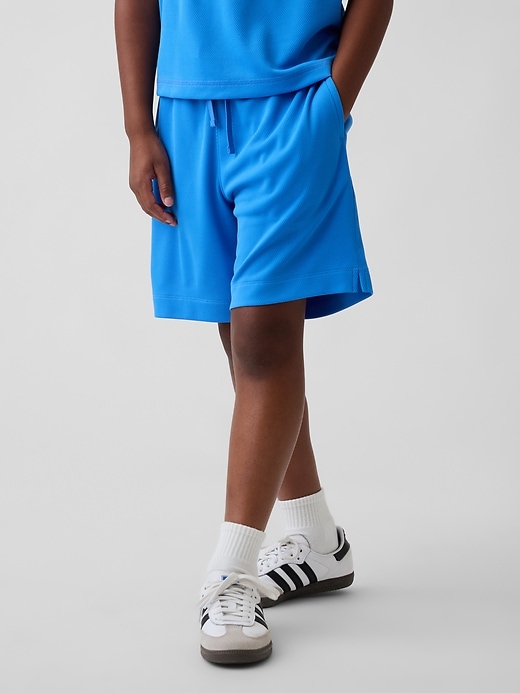 pantaloncini in rete riciclata gapfit tech per bambini