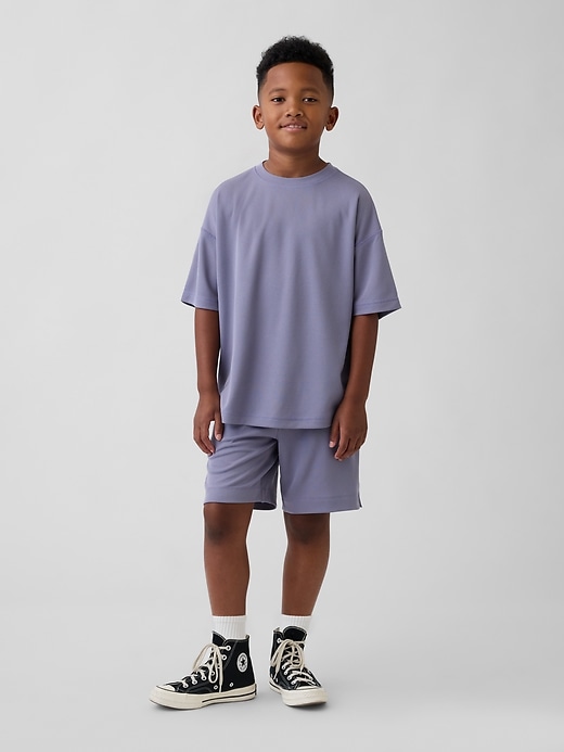 pantaloncini in rete riciclata gapfit tech per bambini