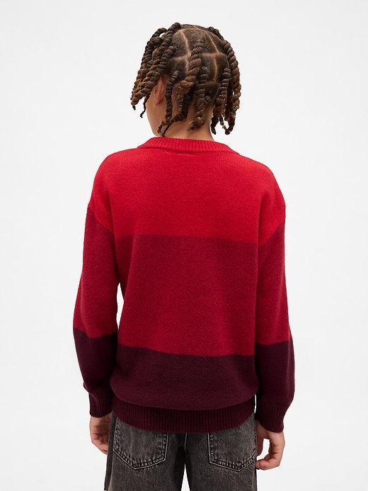 maglione girocollo rilassato cashsoft per bambini