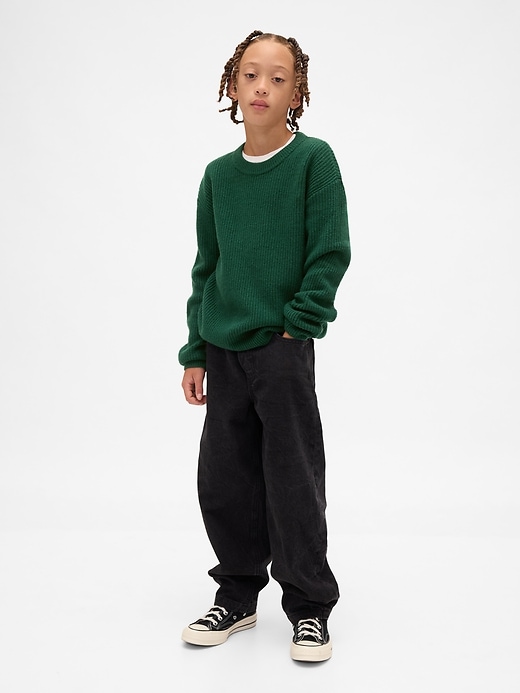 maglione girocollo rilassato cashsoft per bambini