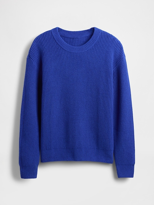 maglione girocollo rilassato cashsoft per bambini