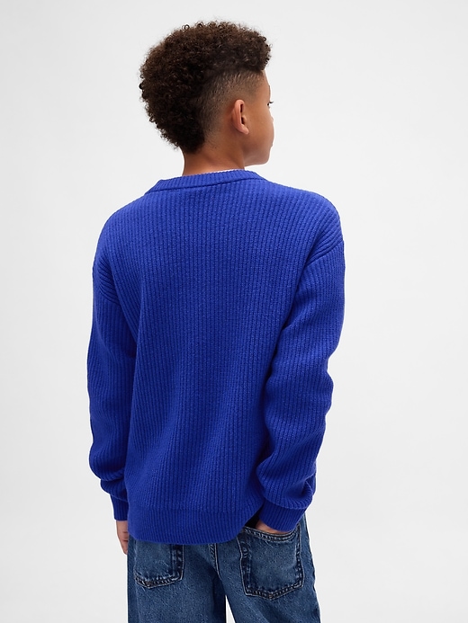 maglione girocollo rilassato cashsoft per bambini
