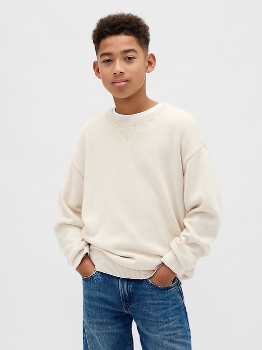 maglione girocollo rilassato per bambini