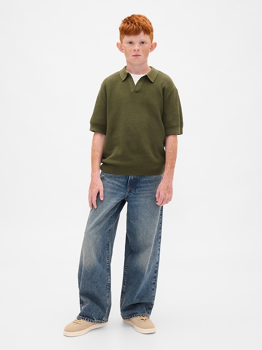 camicia a nido dape per bambini con colletto johnny